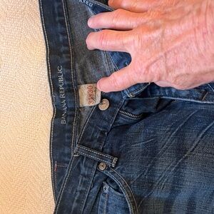 Banana Republic Men's Dark Blue Relaxed Jeans